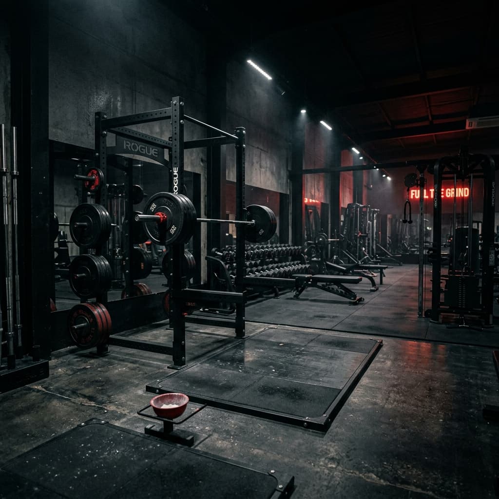 Dark gym interior